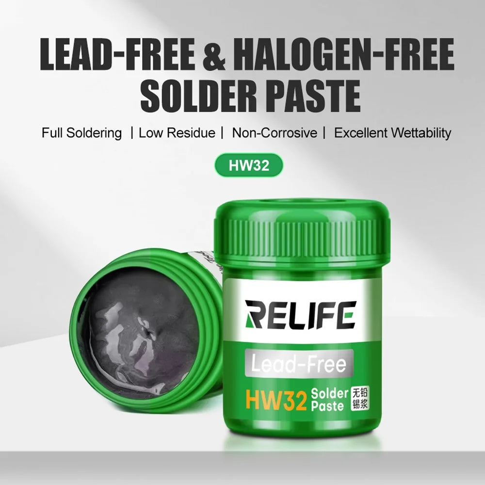 RELIFE HW32 Lead-Free Solder Paste No-Clean Soldering Paste for Electronics Repair PCB Assembly - 3