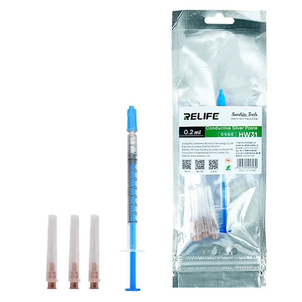 RELIFE HW31 0.2ml Conductive Silver Paste for Ribbon Cable Phone Circuit Repair - 1