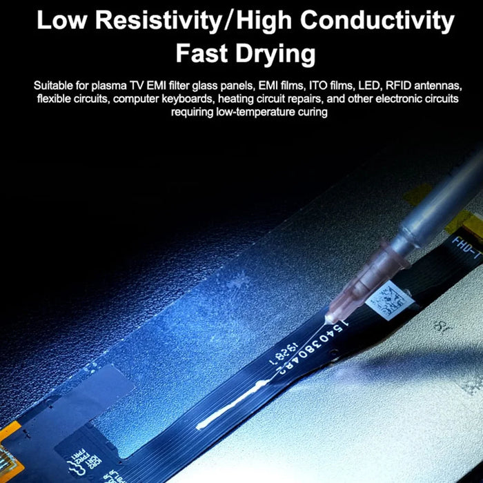 RELIFE HW31 1.0ml Conductive Silver Paste for Ribbon Cable Phone Circuit Repair - 3