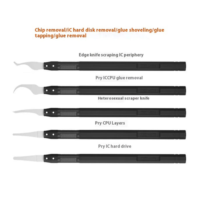 MAANT M075 5Pcs / Set Phone Repair Tools Pry Bar Kit Motherboard Scraper for Chip Removal / Adhesive Removal - 2