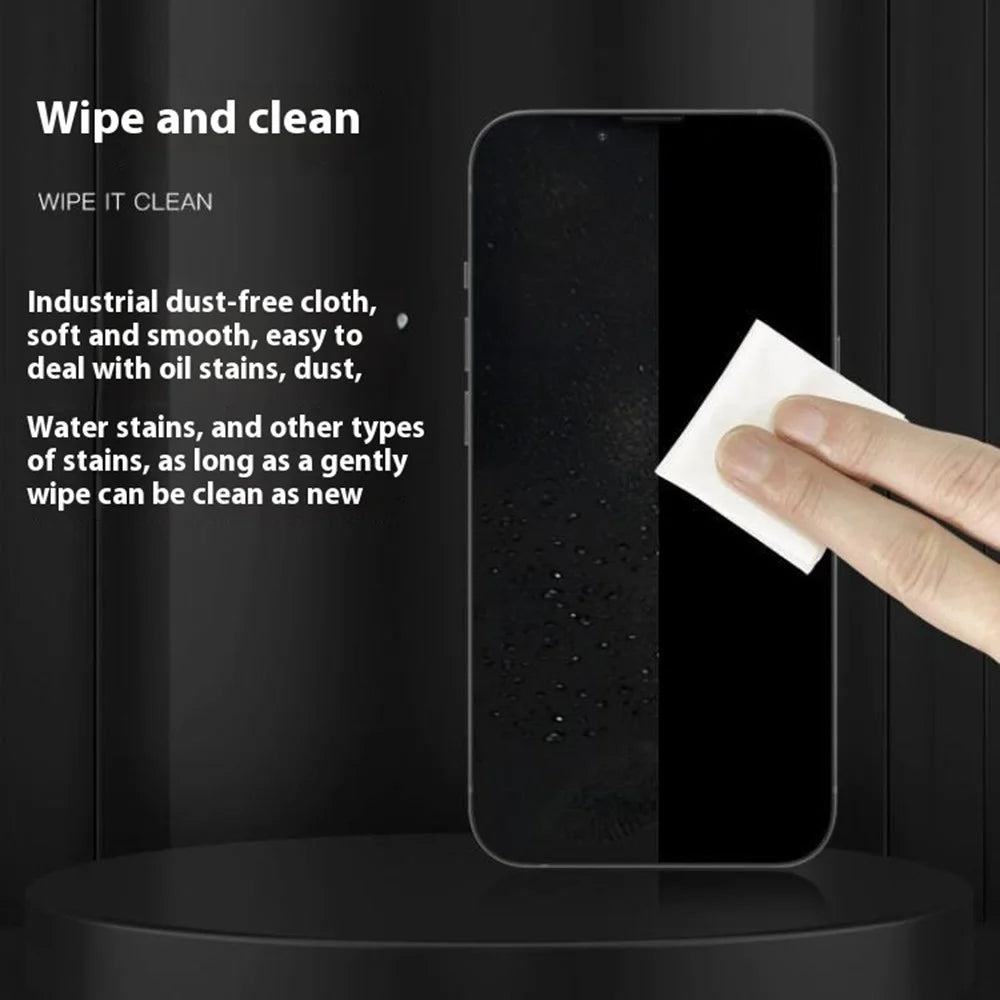 MAANT 100 Pcs  /  Pack Static Fiber Dust-Free Cloth Lint-Free Wipes LCD Screen Cleaning Cloth - 2