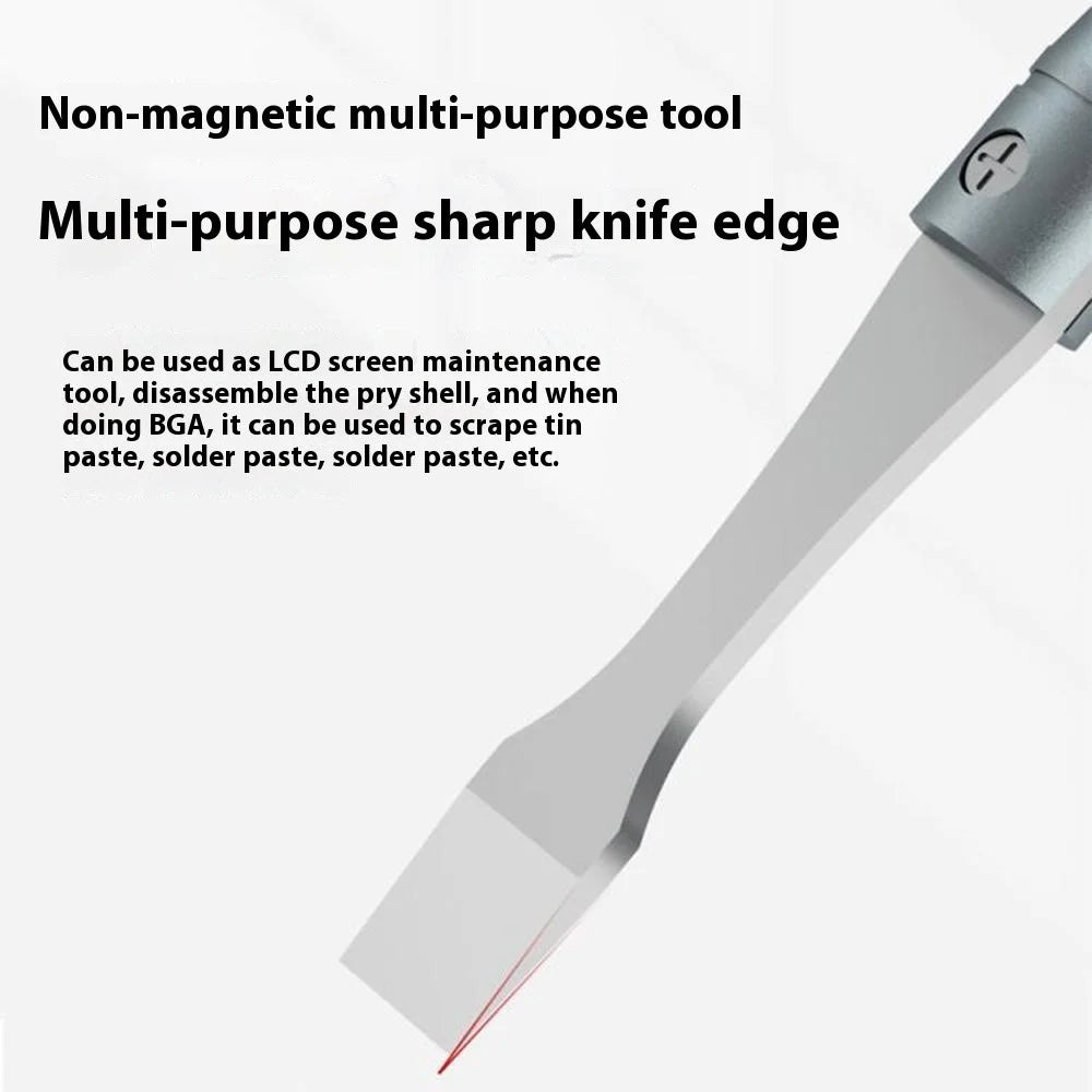 MAANT M-068 Phone Repair Non-Magnetic Stainless Steel Solder Scraper Tool For LCD Screen  /  BGA Rework  /  Prying - 2