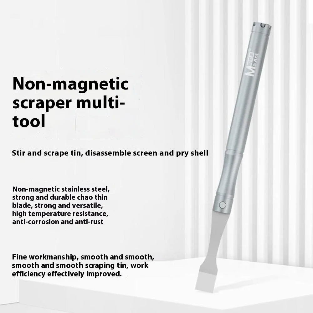MAANT M-068 Phone Repair Non-Magnetic Stainless Steel Solder Scraper Tool For LCD Screen  /  BGA Rework  /  Prying - 5