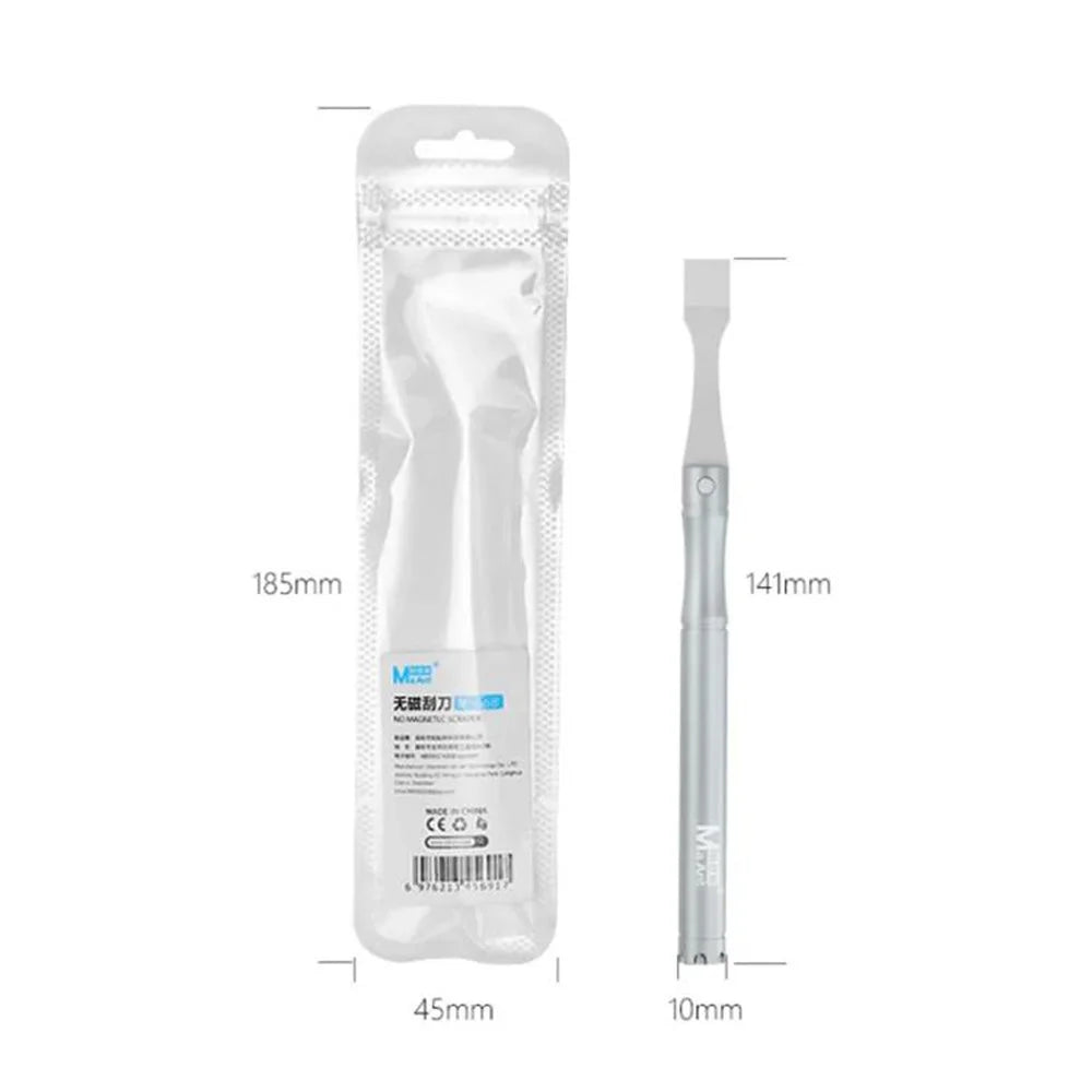MAANT M-068 Phone Repair Non-Magnetic Stainless Steel Solder Scraper Tool For LCD Screen  /  BGA Rework  /  Prying - 6