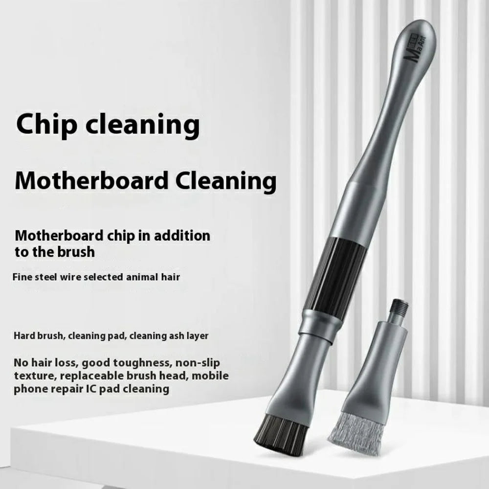MAANT Dual-Head PCB Cleaning Brush Hard Bristle Steel Wire Anti-Static Board Chip Dust Removal Tool - 2