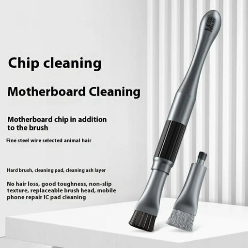 MAANT Dual-Head PCB Cleaning Brush Hard Bristle Steel Wire Anti-Static Board Chip Dust Removal Tool - 2