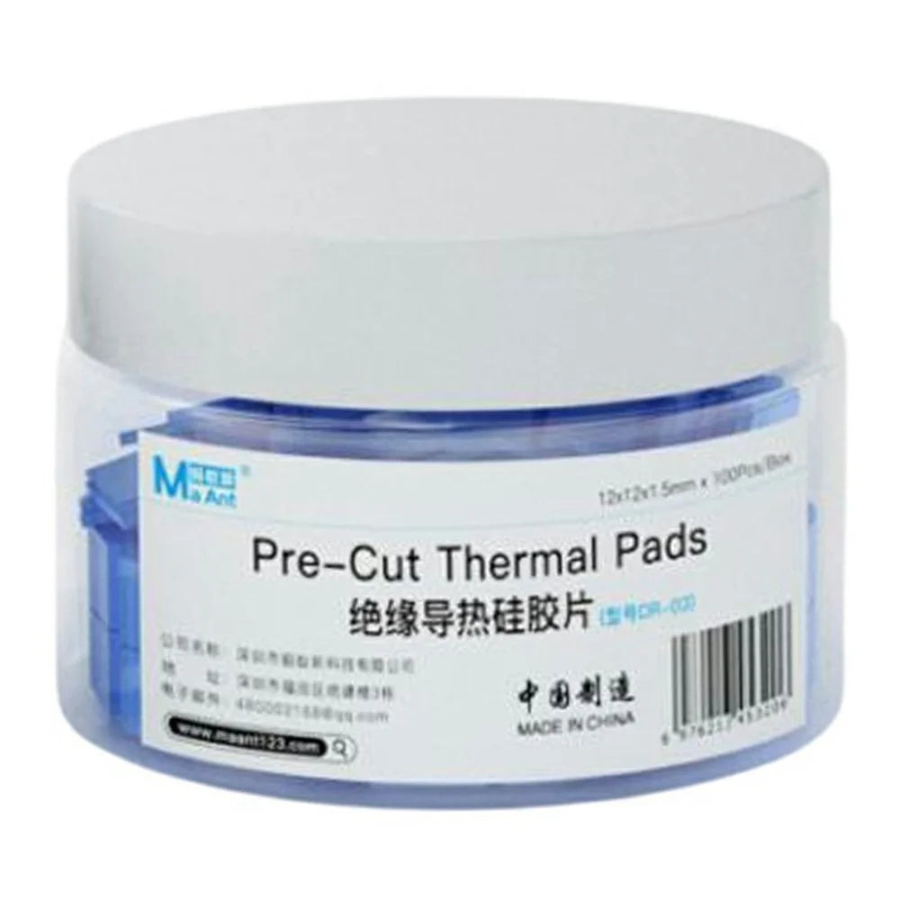 MAANT DR-03 100 Pcs Insulation Thermal Silicone Pad Heat Dissipation Pad For PC Motherboard  /  Electronic Devices - Blue - 1