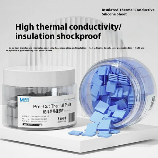 MAANT DR-03 100 Pcs Insulation Thermal Silicone Pad Heat Dissipation Pad For PC Motherboard  /  Electronic Devices - Blue - 2