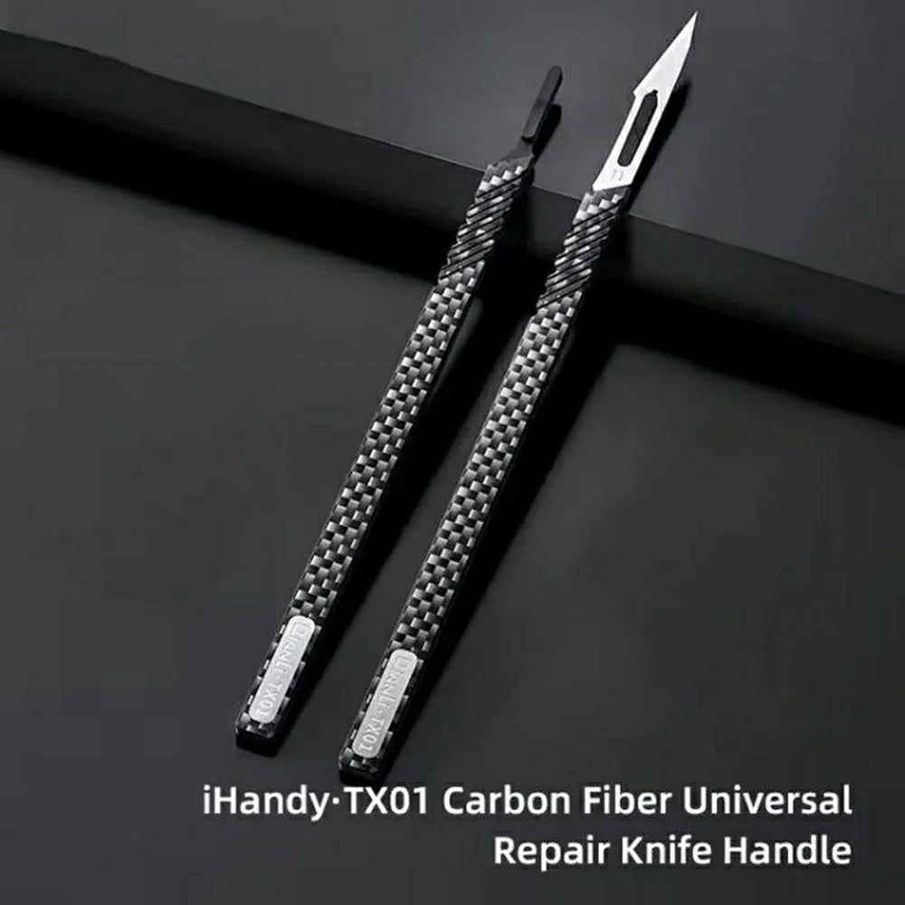 QIANLI TX01 For Electronics Ergonomic Design Carbon Fiber Non Magnetic Anti Static Universal Repair Knife Handle - 2
