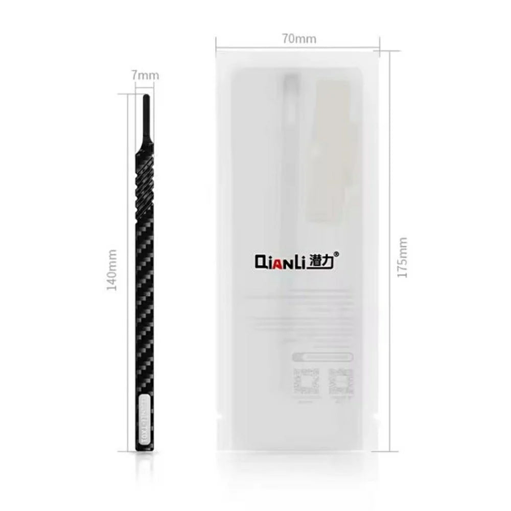 QIANLI TX01 For Electronics Ergonomic Design Carbon Fiber Non Magnetic Anti Static Universal Repair Knife Handle - 3