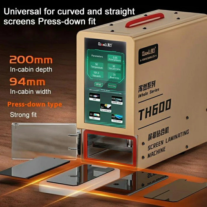 QIANLI TH600 Phone Screen Laminating Machine Built In Air Pump Universal Bonding for Curved / Flat LCD Displays - EU Plug - 2