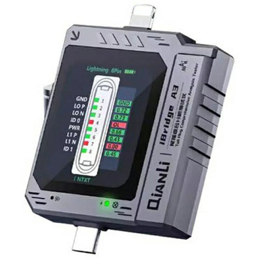 QIANLI iBridge A3 For iP  /  Type-C Charging Port Comprehensive Analysis Tester Automatic Scanner with HD Display - 1