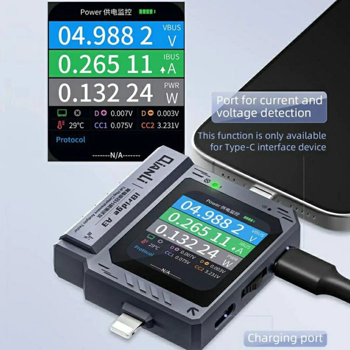 QIANLI iBridge A3 For iP  /  Type-C Charging Port Comprehensive Analysis Tester Automatic Scanner with HD Display - 5