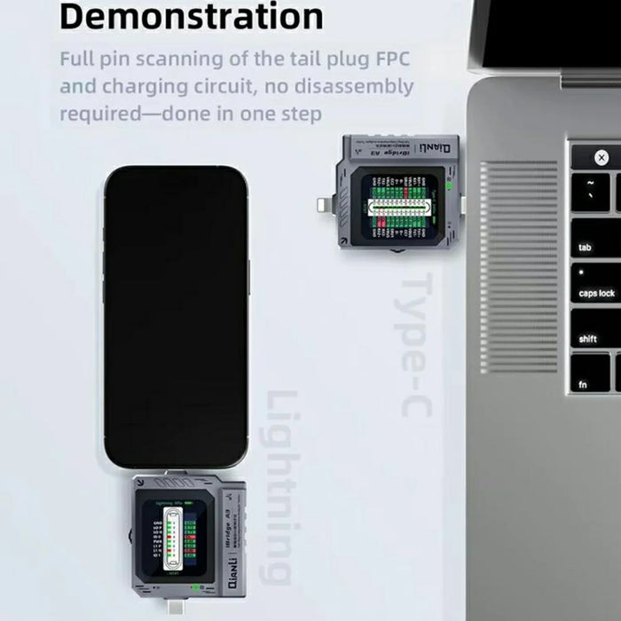 QIANLI iBridge A3 For iP  /  Type-C Charging Port Comprehensive Analysis Tester Automatic Scanner with HD Display - 6