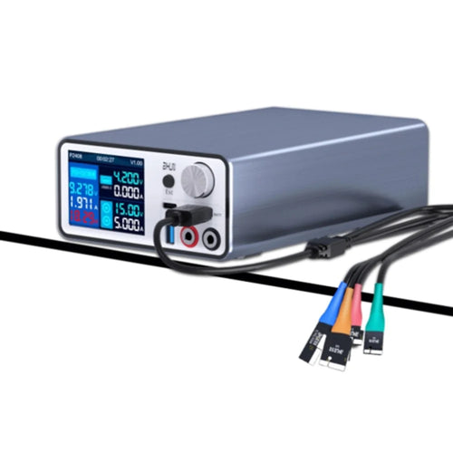 AIXUN P2408 Intelligent Stabilized Power Supply for iPhone Android Fast Charge Detection DC Adjustable 24V / 8A - EU Plug - 1