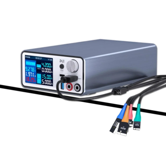 AIXUN P2408 Intelligent Stabilized Power Supply for iPhone Android Fast Charge Detection DC Adjustable 24V / 8A - EU Plug - 1
