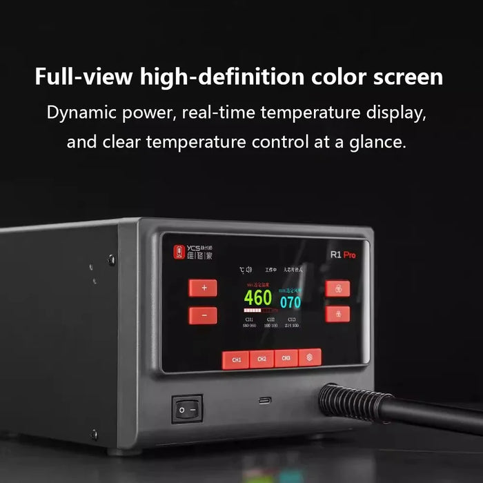 YCS R1 Pro HD Color Screen Hot Air Desoldering Station with Three Heating Modes - EU Plug - 4