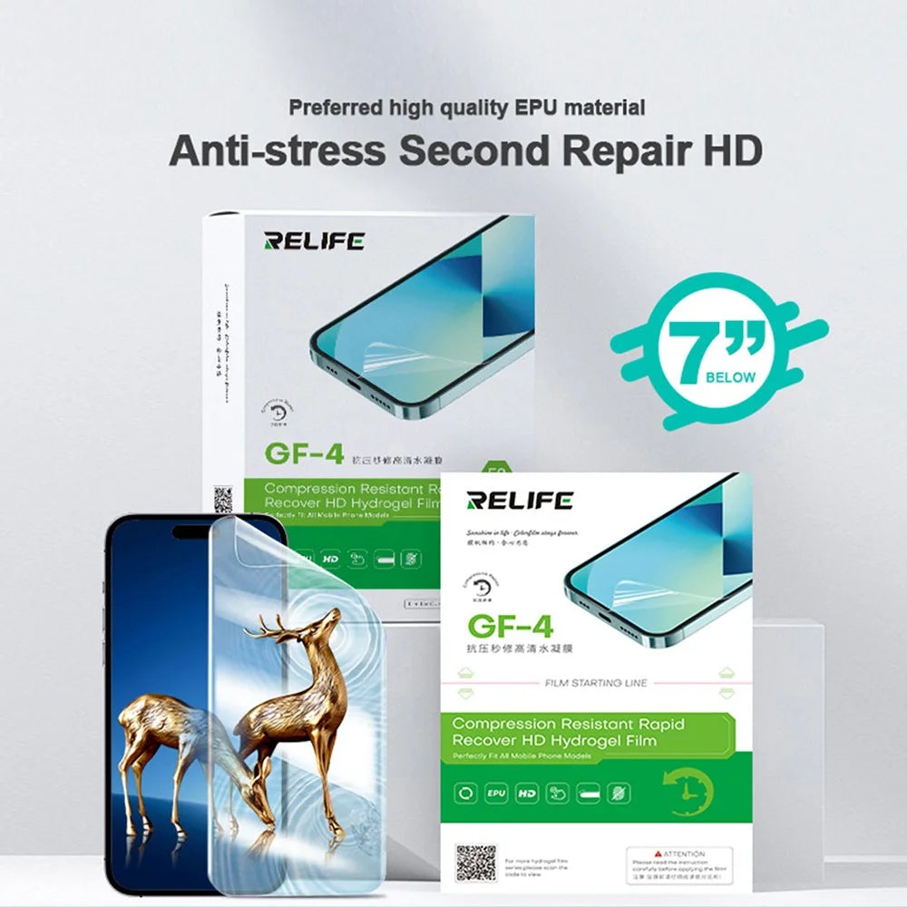 RELIFE GF-4 50Pcs Hydrogel Screen Protector Anti Pressure Self Healing HD Screen Film for Mobile Phones - 7
