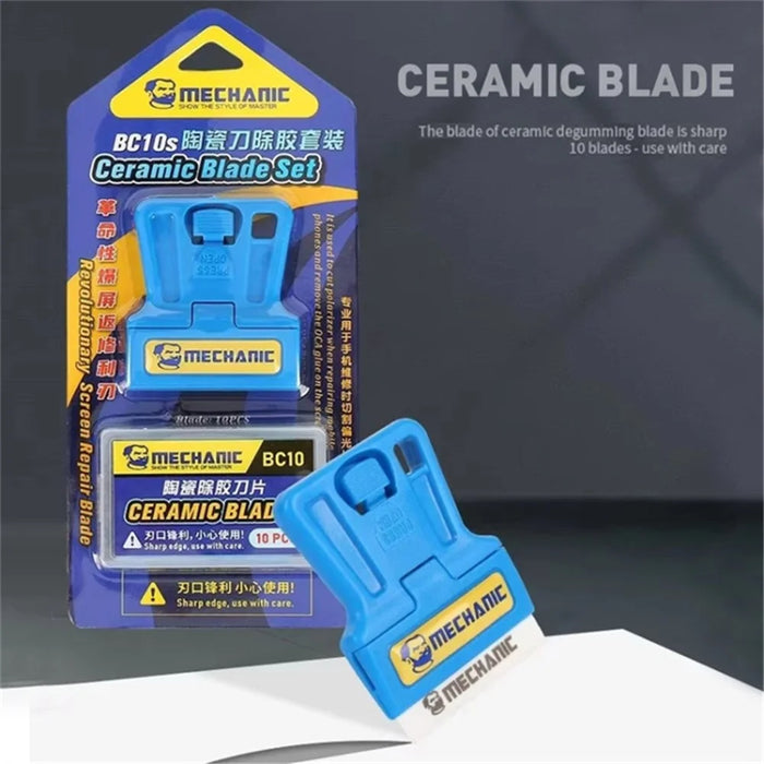 MECHANIC BC10S High Sharpness Insulated Ceramic Blade Set for Phone Screen OCA Glue Removal Mobile Repair Tools - 3