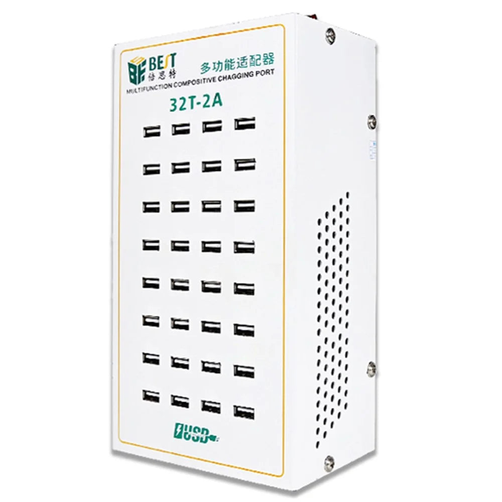 BEST 32T-2A 32 Port Multi Function Charging Station USB Charger Smart Fast Charging for Multiple Devices - 1