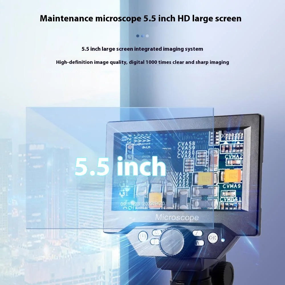 BEST BST-X10 1000X Magnification 5.5 Inch LCD Screen Digital Microscope for Industrial Repair - 3