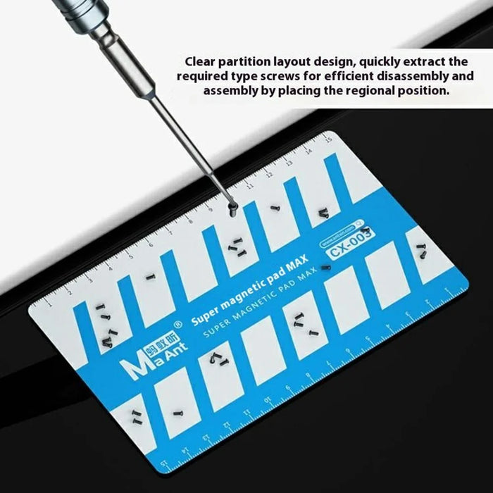 MAANT XC-003 Magnetic Screw Organizer Pad Anti-Fall Screws Storage Mat with Measuring Scale - 5