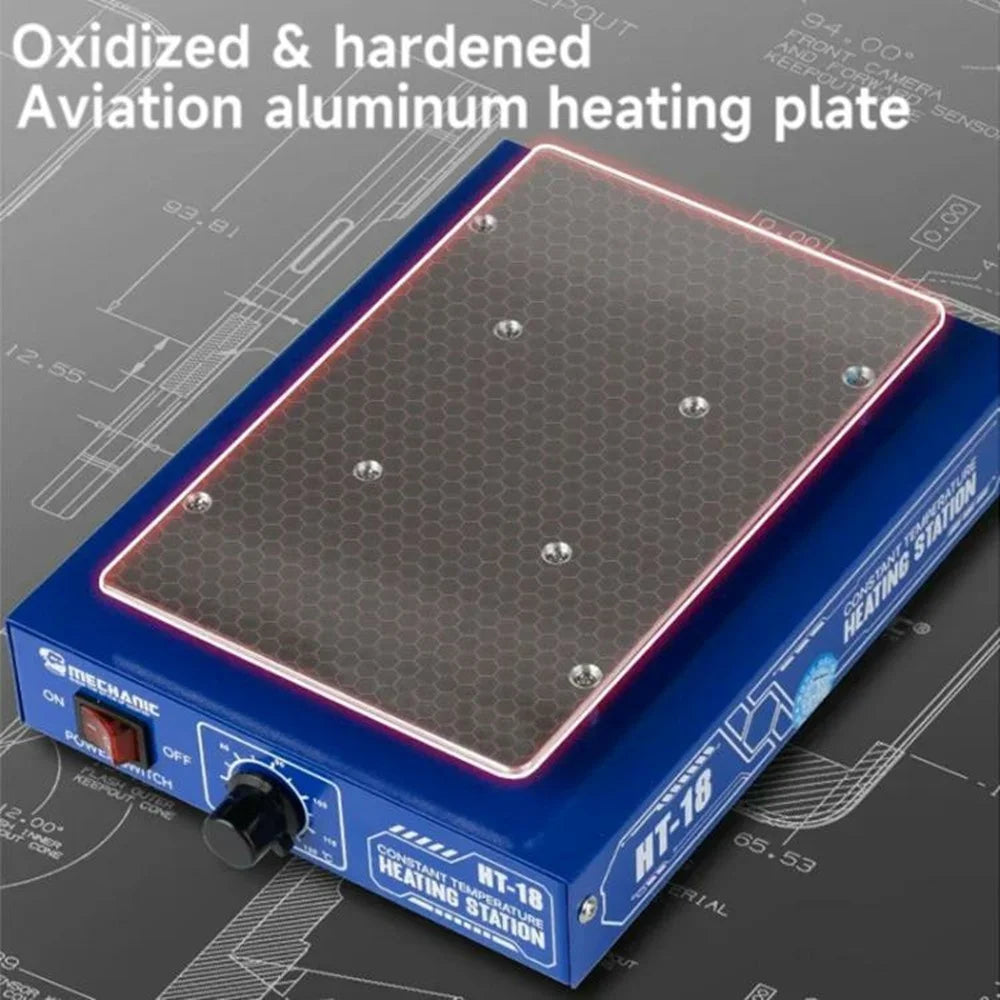 MECHANIC HT-18 Intelligent Digital Temperature Control Heating Platform for Circuit Board Repair, Mobile Phone Screen Removal - EU Plug - 2