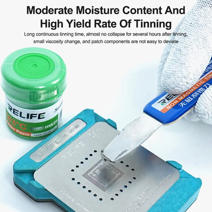 RELIFE HW21 Medium Temperature Solder Paste 40G  /  183-Degree Melting Point for Electronics Soldering (Containing Leaded Silver) - 4