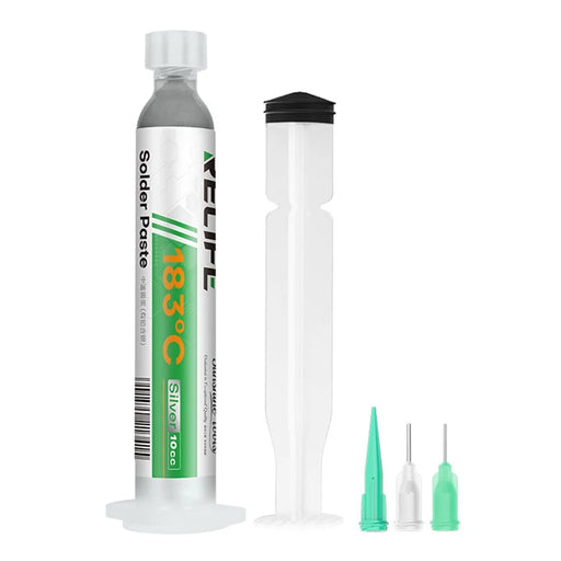 RELIFE HW21S 10CC / 183-Degree Medium Temperature Solder Paste Syringe Design for Soldering (Containing Leaded Silver) - 1
