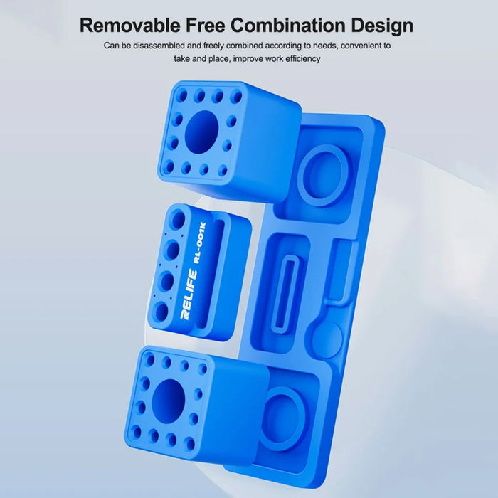 RELIFE RL-001K Multi-Functional Silicone Storage Box Organizer Heat Resistant Magnetic Adsorption - Blue - 4