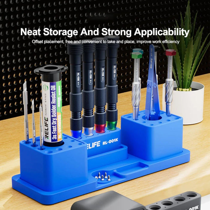 RELIFE RL-001K Multi-Functional Silicone Storage Box Organizer Heat Resistant Magnetic Adsorption - Blue - 5