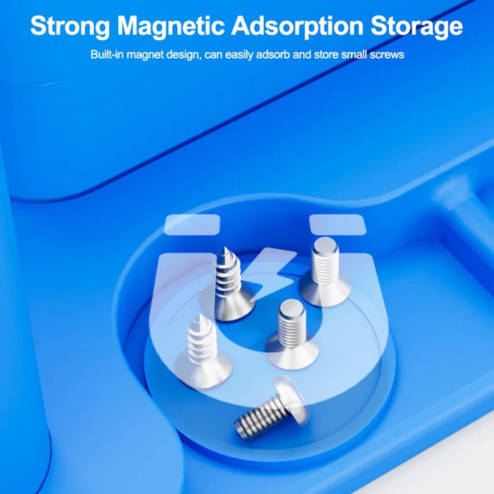 RELIFE RL-001K Multi-Functional Silicone Storage Box Organizer Heat Resistant Magnetic Adsorption - Blue - 6