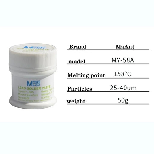 MAANT MY-58A 158℃ Solder Paste Welding Flux for Phone Microsoldering Repair Solder Tools - 2