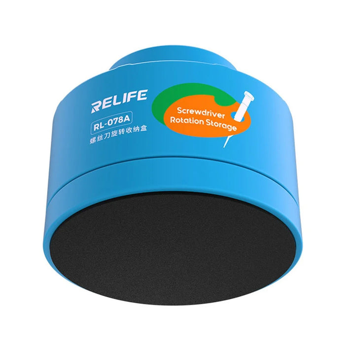 RELIFE RL-078A Rotating Storage Box for Screwdrivers Bits Soldering Tips 14-Hole Organizer Tool - 2