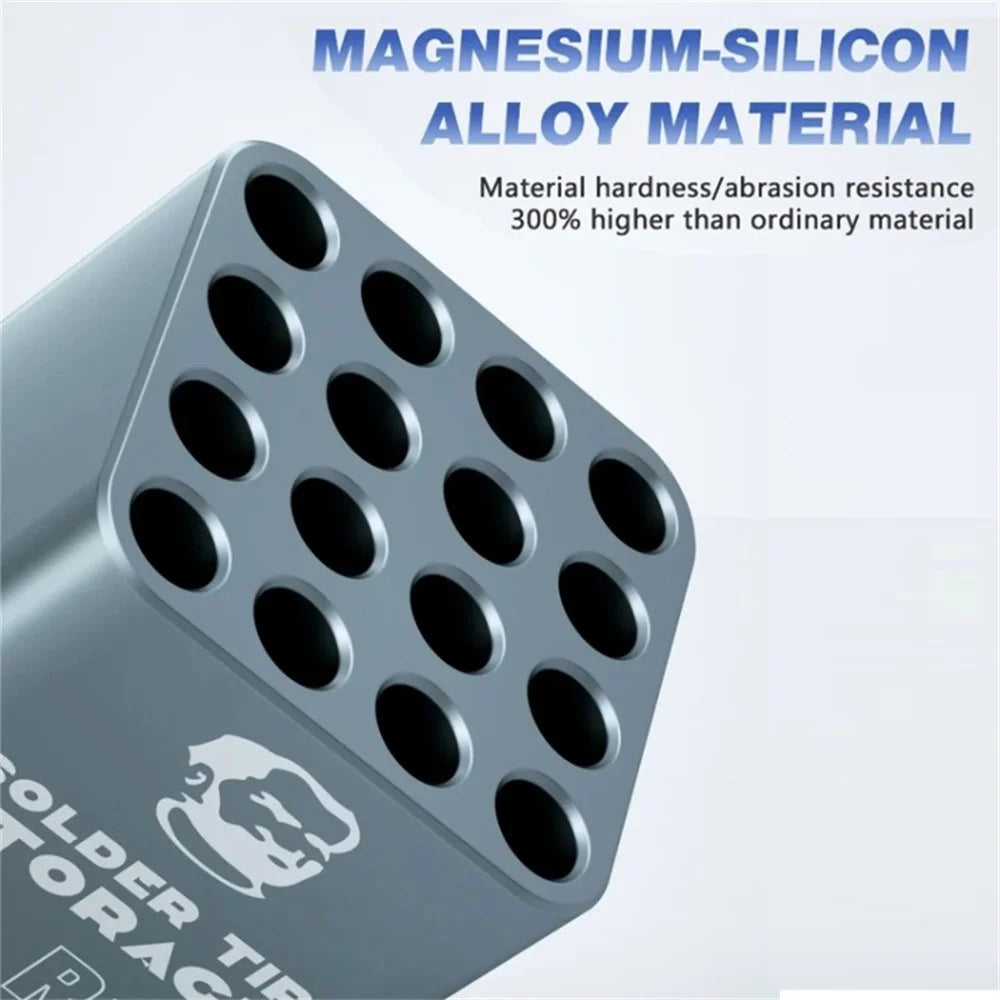 MECHANIC R16 Soldering Iron Tip Storage Box for C115 / C210 / C245 / T12 16 Slots Soldering Iron Tip Organizer - 3