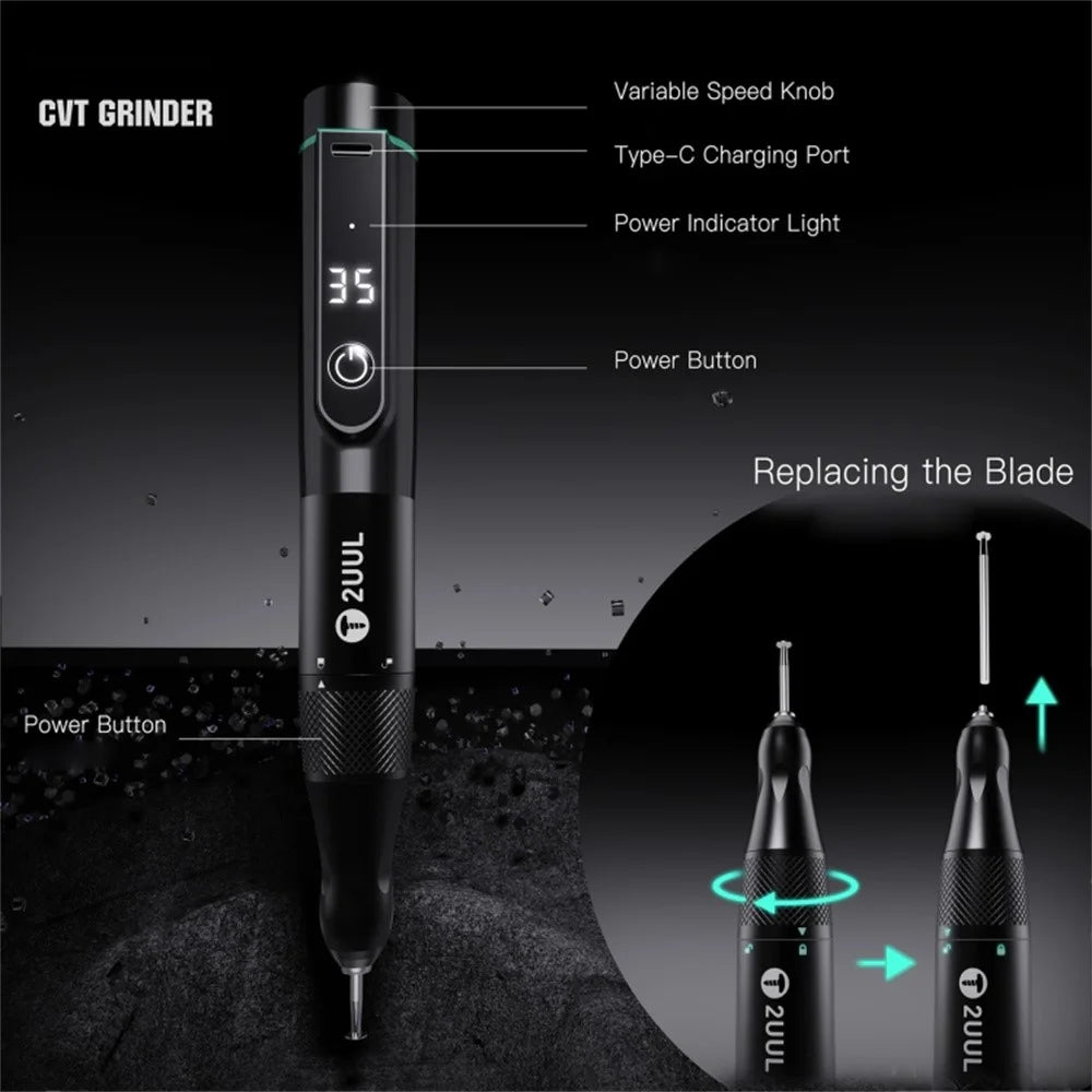 2UUL DA84 CVT Phone Repair Grinding Pen Engraving Tool for Metal / Glass / Ceramic / Plastic / Wood - 2