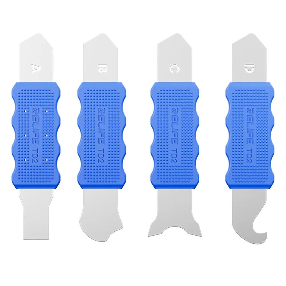 RELIFE TD2 Multifunctional Disassembly Tool for Phone Repair Precision Forged Bendable Steel with Non Slip Silicone Cover - A - 5