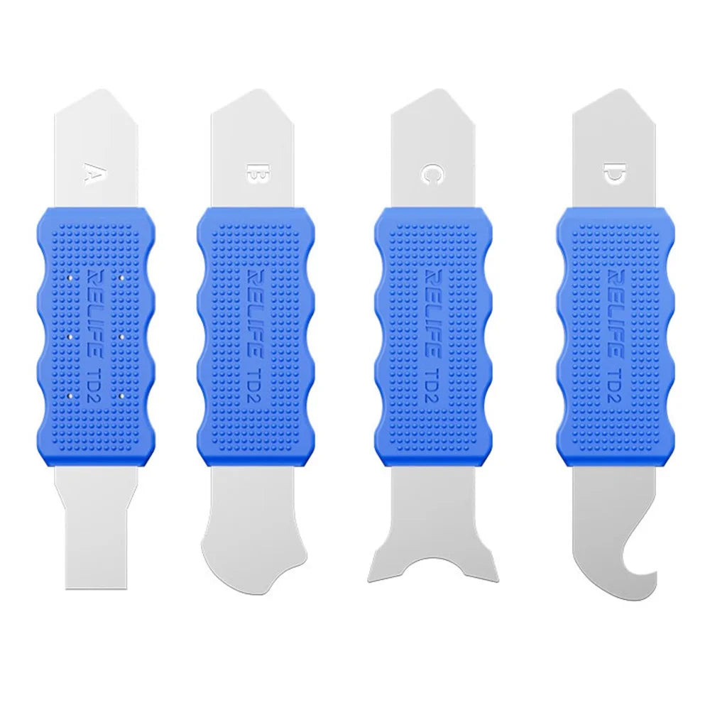 RELIFE TD2 Pro 4Pcs / Set Disassembly Tool for Phone Repair Precision Forged Bendable Steel with Non Slip Silicone Cover - 1