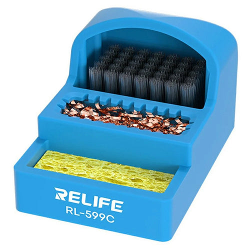 RELIFE RL-599C 3 in 1 Soldering Iron Tip Cleaner High Temperature Resistant Cleaning Tool - 1
