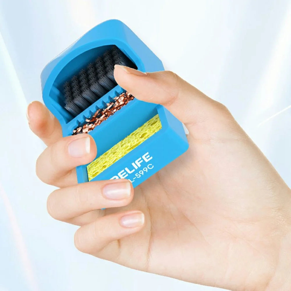 RELIFE RL-599C 3 in 1 Soldering Iron Tip Cleaner High Temperature Resistant Cleaning Tool - 7