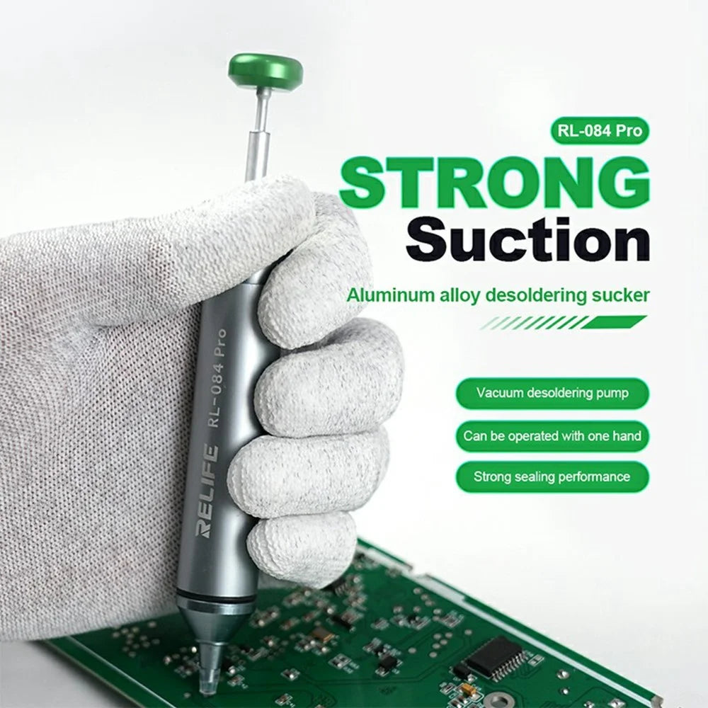 RELIFE RL-084 Pro Aluminum Alloy Desoldering Gun Strong Suction Automatic Rebound for Electronics Repair - 3