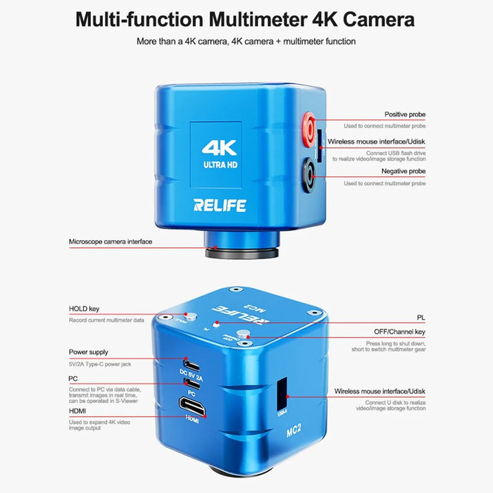 RELIFE MC2 Multimeter Camera 4K Digital Multimeter Dual Screen Synchronous Display for Efficient Maintenance - 7