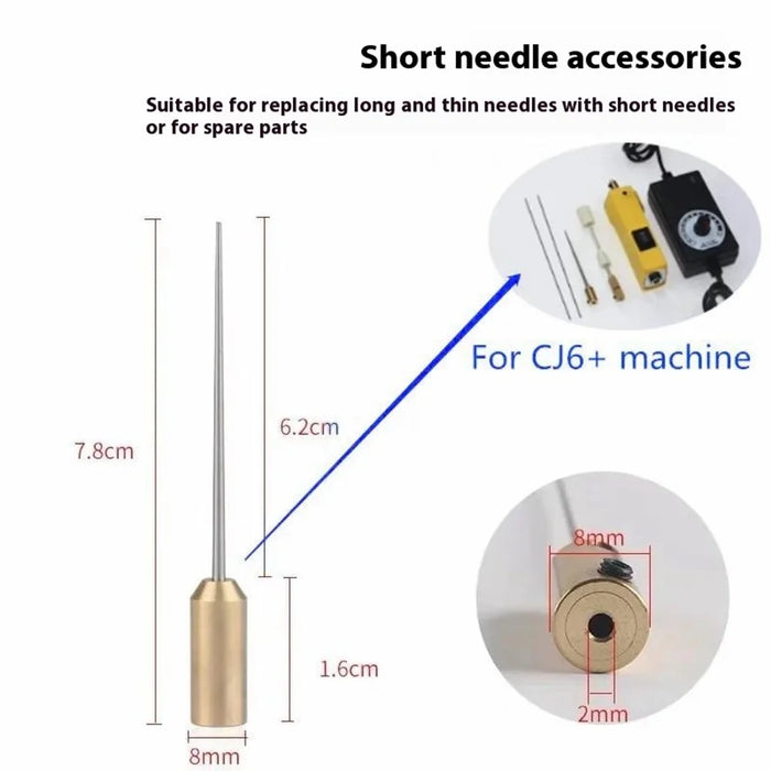 5Pcs 2mm Nozzle Tips for CJ6+ Adhesive Remover Machine Needle Replacement Part - 3