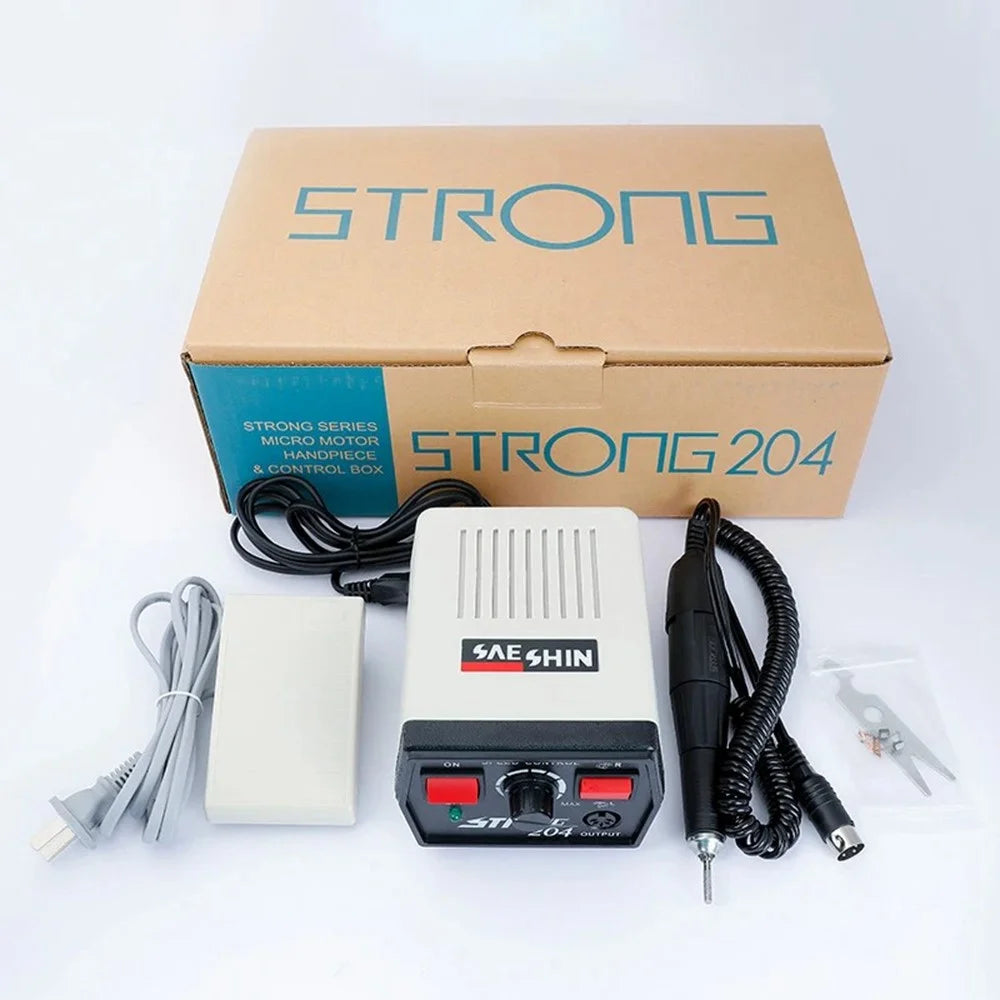 SAESHIN Strong 204+102L Micro Motor Dental Polishing Drilling Equipment - EU Plug - 5