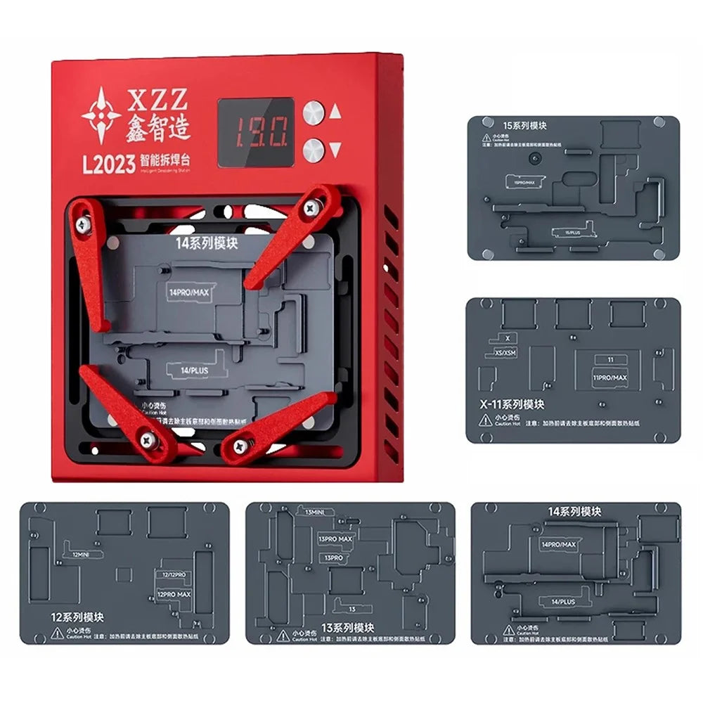 XZZ L2023 For iPhone X-17 Series Intelligent Desoldering Station Temperature Control Fast Heating for Motherboard Repair - EU Plug - 1