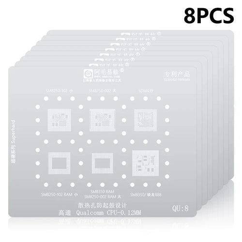 AMAOE QU1-8 8Pcs Tin Planting Net Kit Heat Dissipation Design for Qualcomm QU1-8 System - 1