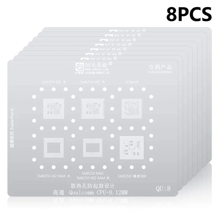 AMAOE QU1-8 8Pcs Tin Planting Net Kit Heat Dissipation Design for Qualcomm QU1-8 System - 1
