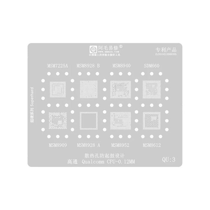 AMAOE QU1-8 8Pcs Tin Planting Net Kit Heat Dissipation Design for Qualcomm QU1-8 System - 4