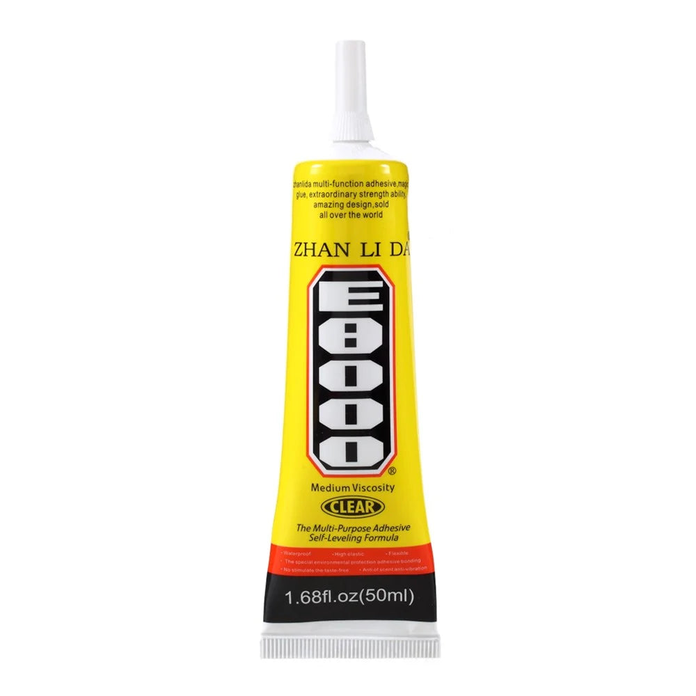 ZHANLIDA E8000 50ml Clear Adhesive Sealant Glue for DIY Diamond Clothes Shoes Phone Border Glue [MSDS Certification] - 1