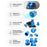 RELIFE RL-099 4Pcs / Set Blue Light Protective Cover for Cell Phone Camera Lens Magnetic Metal Protector Cap - 4